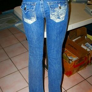 True religion lace embellished jeans